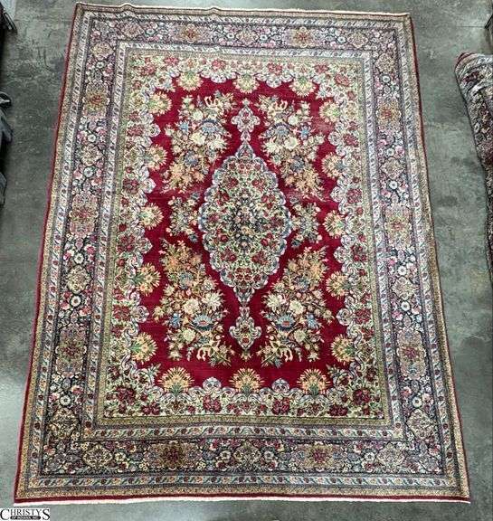 Vintage Room Size Patterned Rug - 118" x 158" - coordinates to lot 1020 image