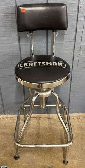 Craftsman Work Stool With Back Adjustable Height image