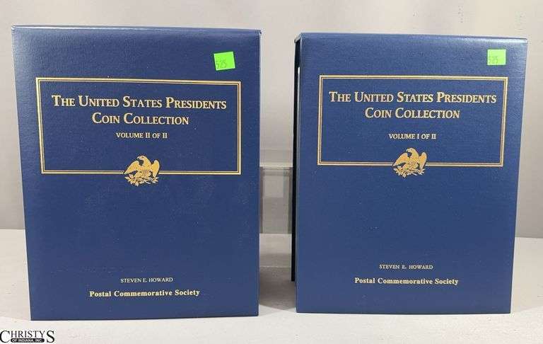 The United States Presidents Coin Collection Volume I and II from the Postal Commemorative Society.  Begins with George Washington and Ends with Donald Trump 2017 image