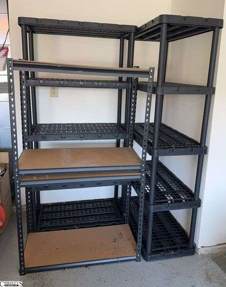 4 Shelving Units Largest Plastic are 36x18x72 image