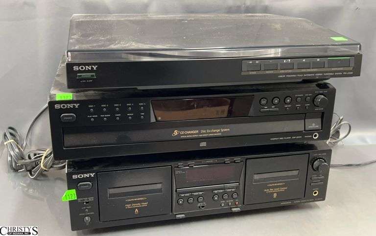 Sony Turntable, Cassette Player, CD Changer - 17" x 15" of CD Changer image