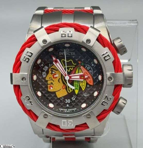 Invicta Chicago Blackhawks Limited Edition NHL 53mm Wristwatch Model 42013 image