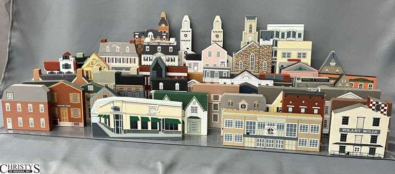 Cats Meow Village Americana Wooden Houses - Approx 50 - 8"of largest image