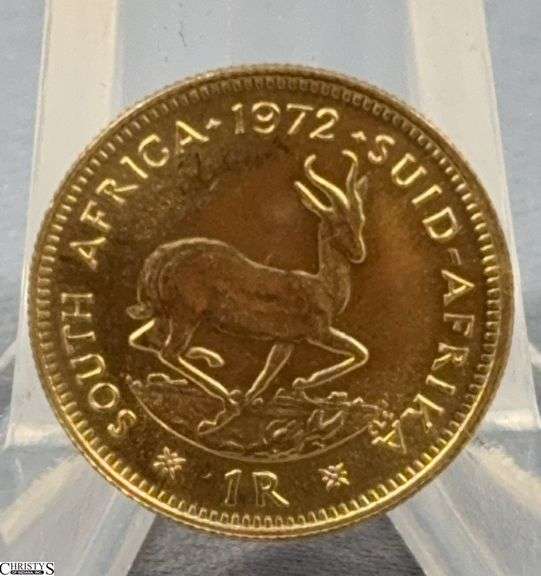 1972 South African 1 Rand Gold Piece image