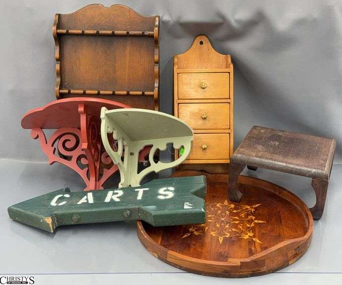 Wooden Shelves and Storage, Spoon Holder, Corner Shelf, Drawer, Tray, Arrow image