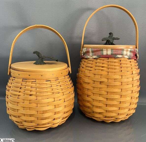 2 Longaberger Autumn Fields and Pumpkin Patch With Lids image