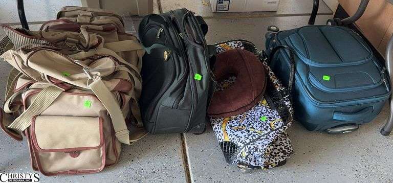 Green Tan and Other Bags and Rugs. image