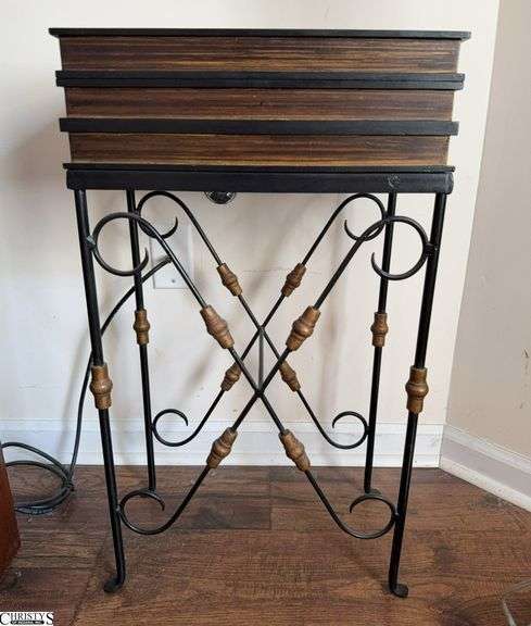 Sarried Book Motif Decorator Storage Side Table - 16" x 9" x 27" image