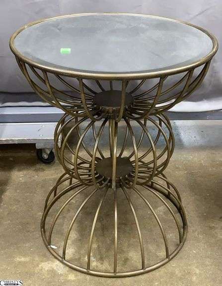 Mirrored Bronze Color Accent Table, 18x21" image