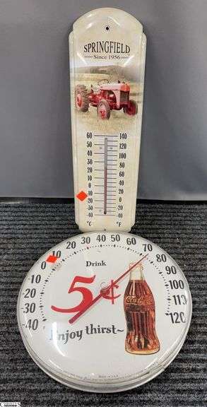 2 Reproduction Thermometers Tallest 17.5" image