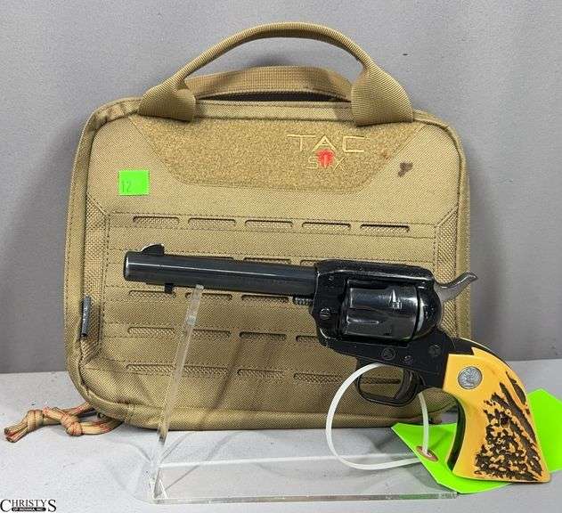 Colt Frontier Scout '62 Revolver cal. 22 SN: 62855P in Tan Colored Gun Pouch image