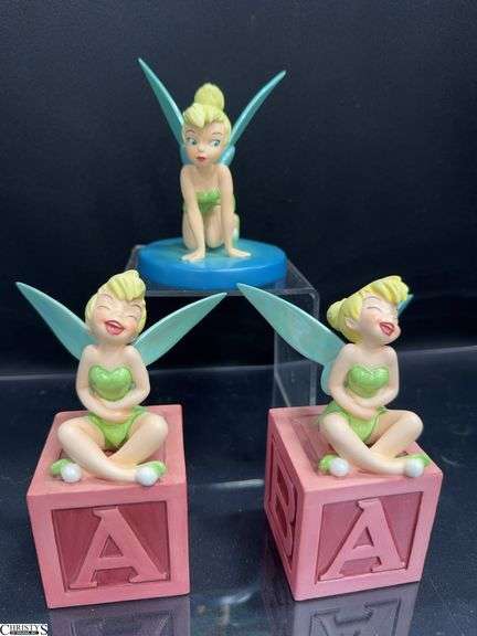 3 Walt Disney Classics Collection From Peter Pan Tinker Bell Sculptures in Box with Certificate of Authenticity. Includes "Playful Pixie" and 2 "A Firefly! A Pixie! Amazing!" image