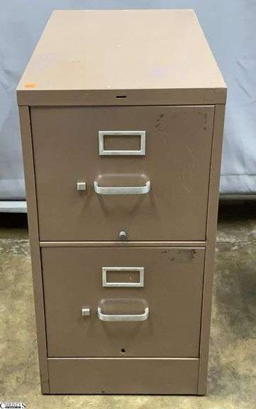 2 Drawer Metal File Cabinet - 15" x 26.5" x 29" image