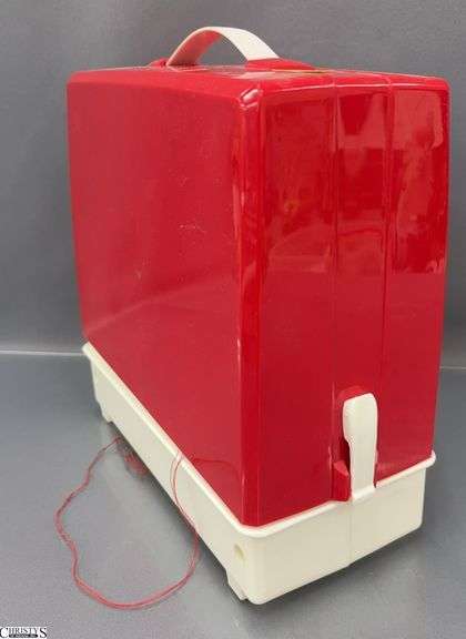 Small Sewing Machine With Red Case image
