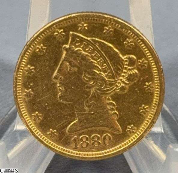 1880 Liberty Head $5 Gold Half Eagle image