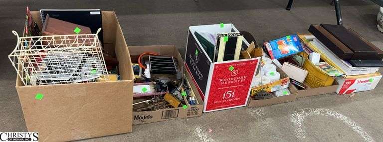 Office Supplies, Brass Small Clip Board, Envelopes, Paper Rolls, Calculators, Desk Items image
