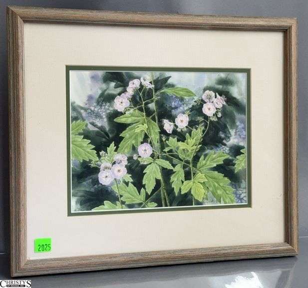 "Virginia Waterleaf" Jean Vietor Watercolor - 15.5" x 13" of frame image