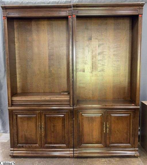 2 Ethan Allen Bookcase Cabinets - 34" x 16" x 78" of each image