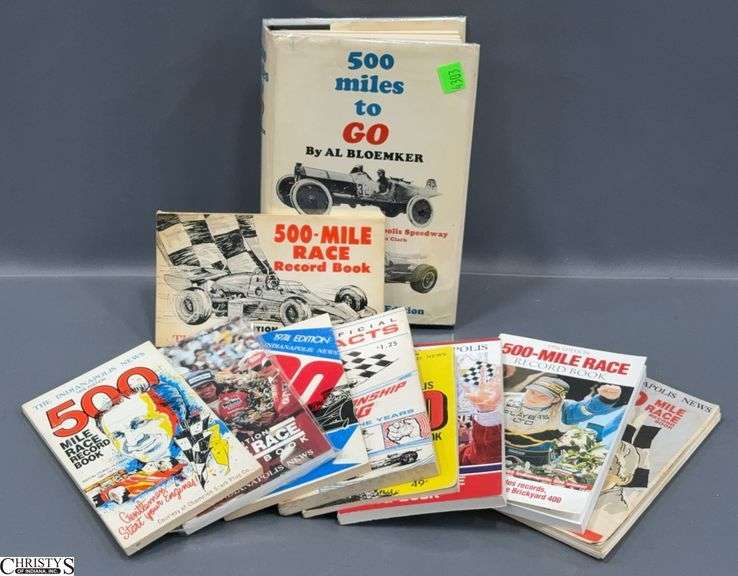Indianapolis 500 Books From The Indianapolis News and 500 Miles to Go Signed Author Al Bloemker image