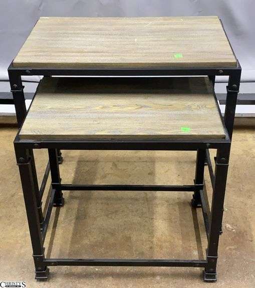 2 Nesting Tables Largest 25x16x25 Some Scratches image