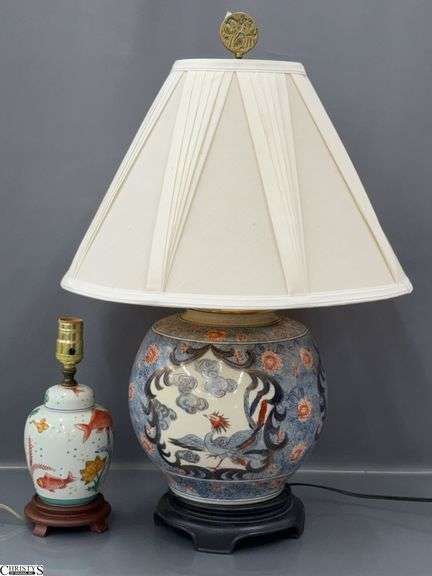 2 Asian influence Table Lamps, Tallest 26" image