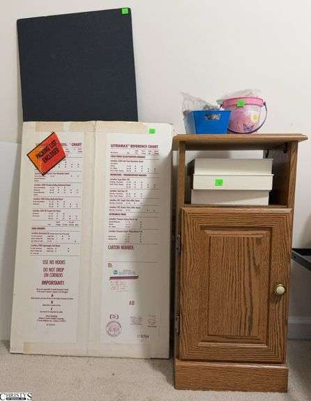 Small Pressed Wood Stand, Loose Stones, 3 Display Cases, Foam Board/Paper Pieces - 13" x 12" x 27" of stand image