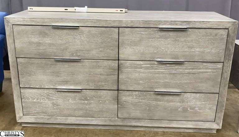 Riverside Furniture Dresser and Mirror 68x20x38 Some Knicks and Scratches Mirror 44x39 image