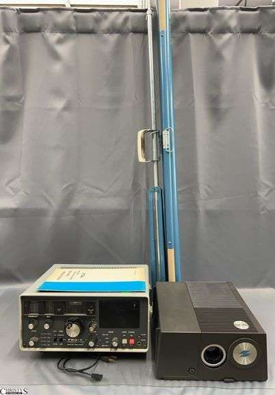 Yaesu Musen Communication Receiver, Sawyer Projector, Da Lite Screen image