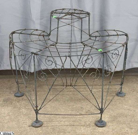 Victorian Style Wire Tiered Plant Stand - 31" x 24" image