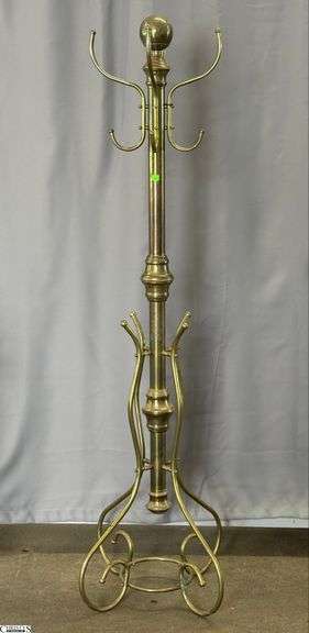 Brass Coat Rack - 72" T image
