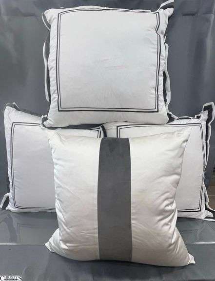 Charcoal and White Bedding, Shams, Pillows image