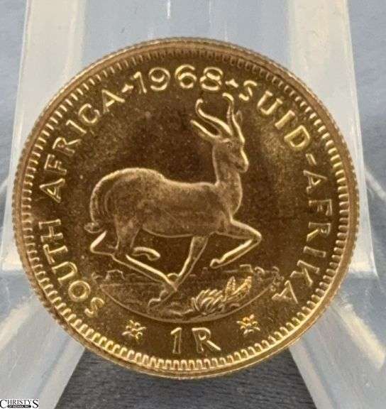 1968 South African 1 Rand Gold Piece image
