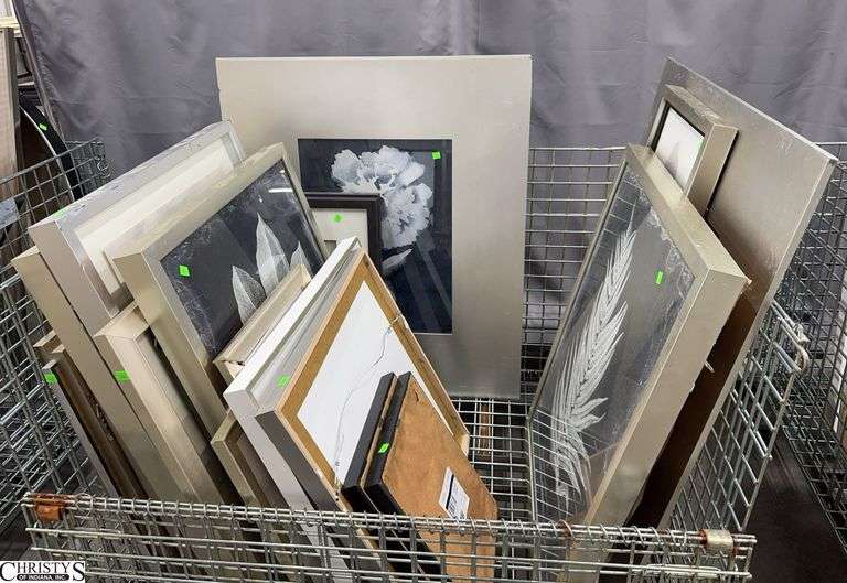 21pcs of Rough Shape Wall Art From Model Homes, Largest 3 are 34"x40", Crate is NOT included image