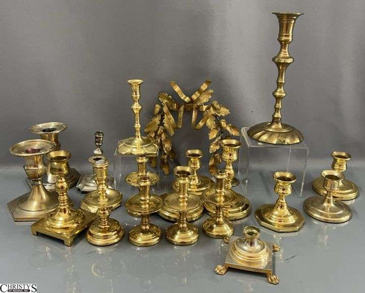 Brass Candle Sticks, Baldwin and Others Tallest Pair 5" image