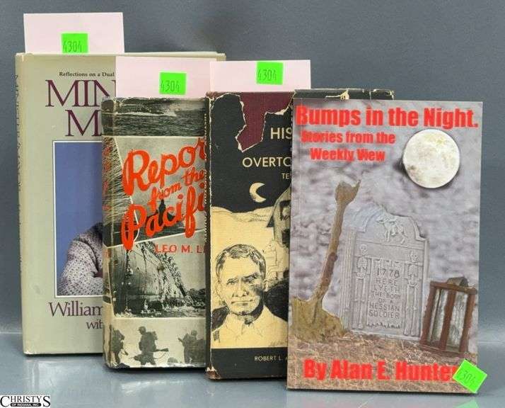 4 Signed Author Books, Alan E Hunter, Robert Eldridge, Leo M Mitz, Minister Mayor William Hudson image