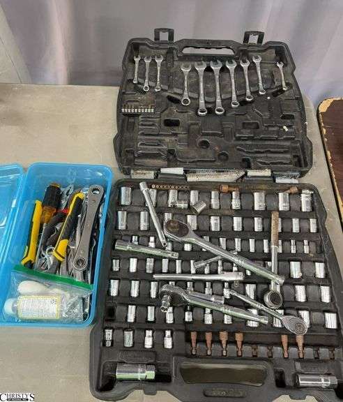 Mechanics Tool Set and Various Hand Tools - Set is missing pieces, shows wear image