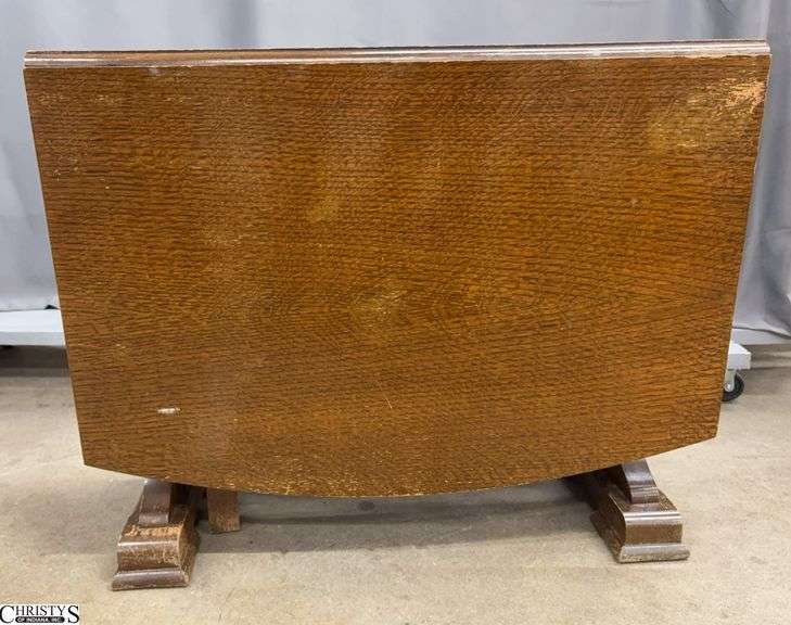 Gate Leg Drop Leaf Table - 35.5" x 14" x 29" - 24" of drop - shows finish wear image