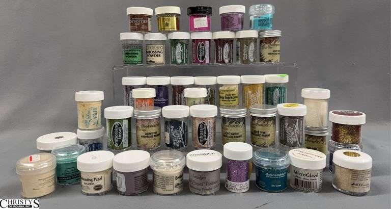 Embossing Powder, 45 Various Containers, Colors and Makers image