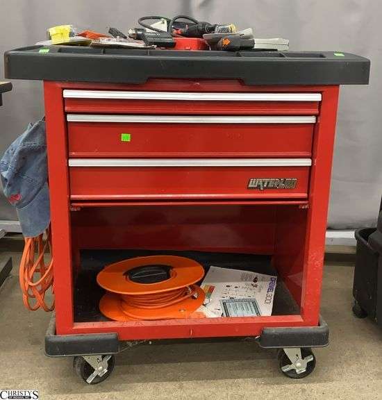 Waterloo Rolling Toolbox and contents - 33" x 20" x 34" image
