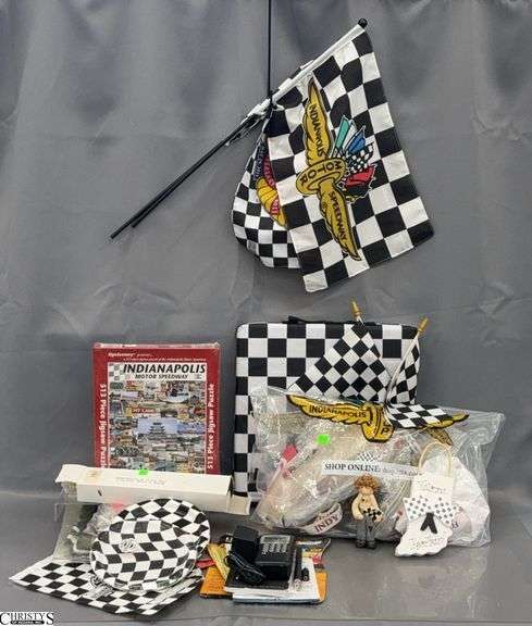 Indy 500 Shopping Bags, Ticket Holders, Uniden Radio, Seat Cushion, Misc image
