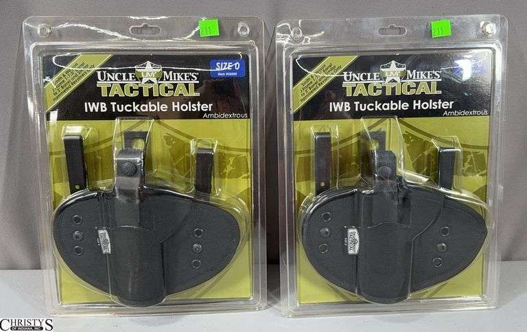 2 Uncle Mike's Tactical IWB Tuckable Holsters in Package Size 0 Ambidextrous.  Fits S&W J Frame 1 7/8" Barrel to 3" Barrel and Similar Hammered Revolvers Only image