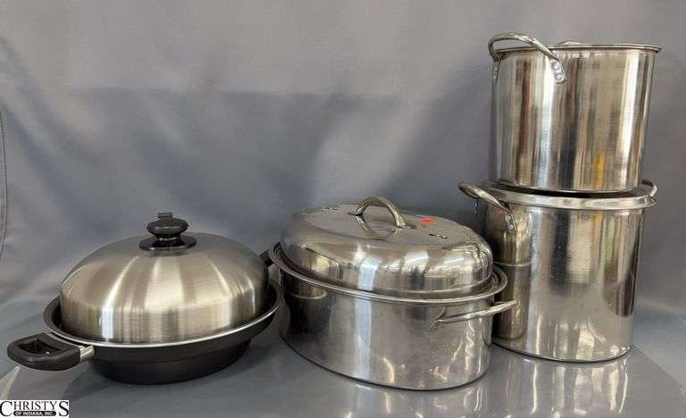 The Turbo Cooker Pan, Stainless Steel Roaster and Stock Pot - 16" of roaster image