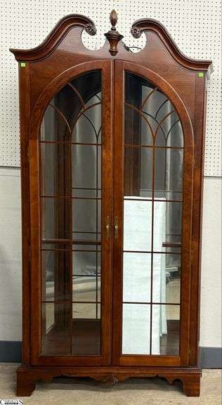 Illuminated Furniture 2 Door Curio Cabinet - 4 Glass Shelves - 43" x 14" x 84" image