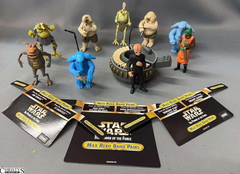 Star Wars Power of The Force Max Rebo Band Pairs Sy Snootles, Droopy McCool, Joh Yowza, Barquin d'An, Max Rebo With Organ image