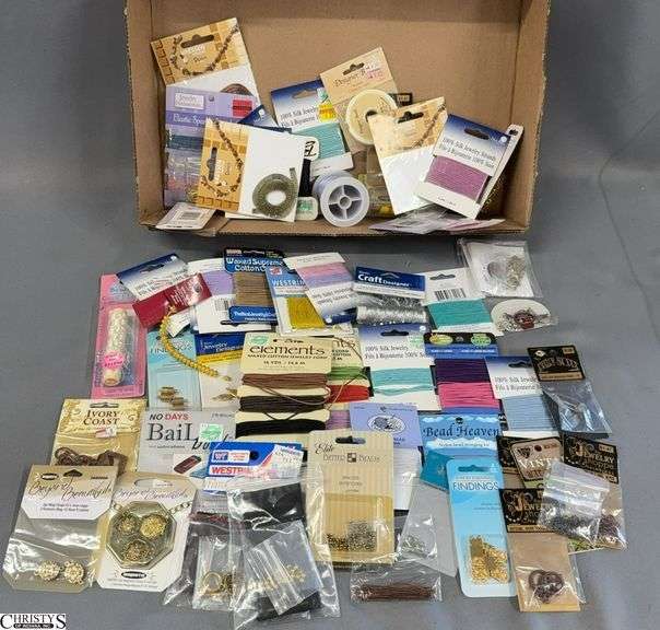 Jewelry Making, Barrel Clasps, Silk Strands, Elastic Cord, Small Pendants, Split Rings, Head Pins, Rope Toggles image
