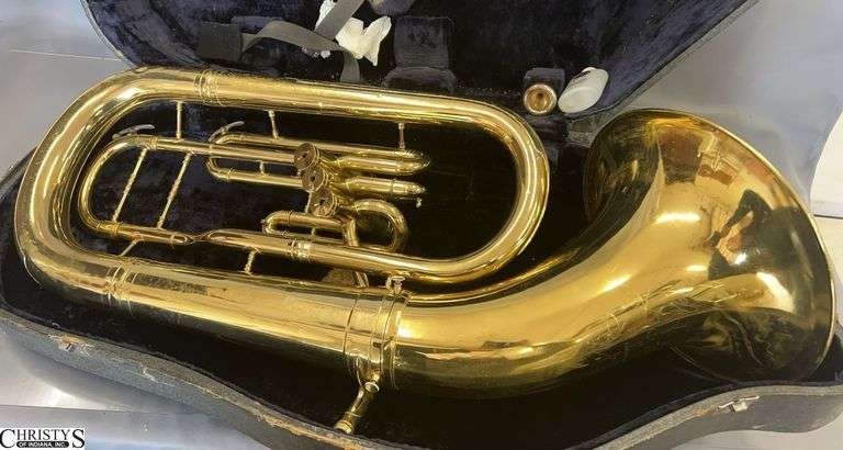 Conn Elkhart Indiana Baritone Horn in Case - 30" image