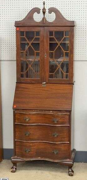 Drop Front Secretary - 26.5" x 16" x 77" - Right top door does not stay shut image