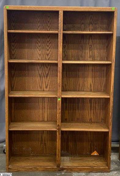 Solid Wood Bookcase - 47" x 13" x 72" - shows wear and mildew image