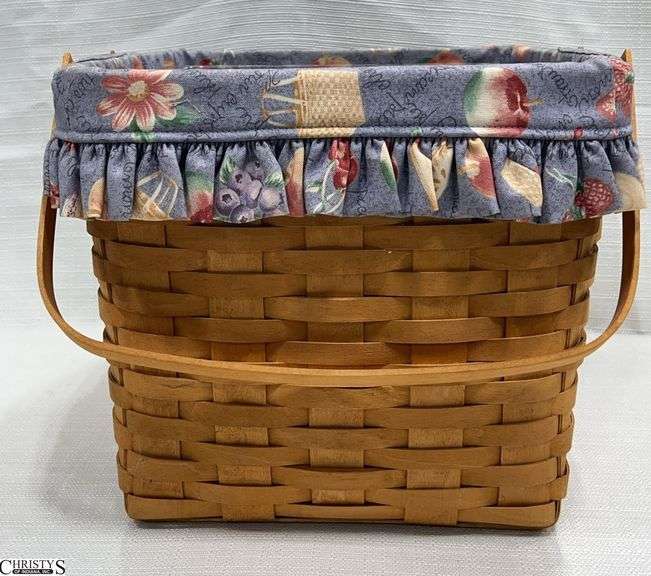 1998 Longaberger Grandma Bonnie's Two-Pie Basket with Liner and Protector image