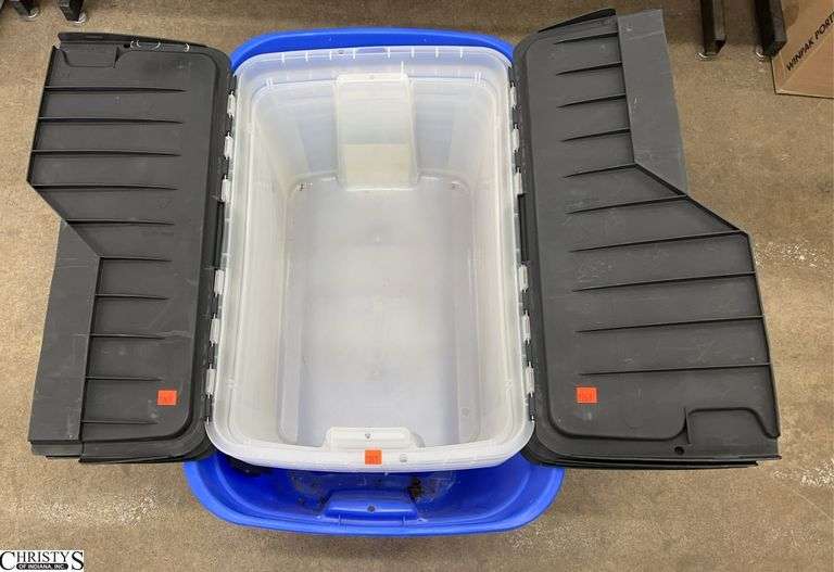5 Storage Totes - 30 Gallon is largest, no lid image